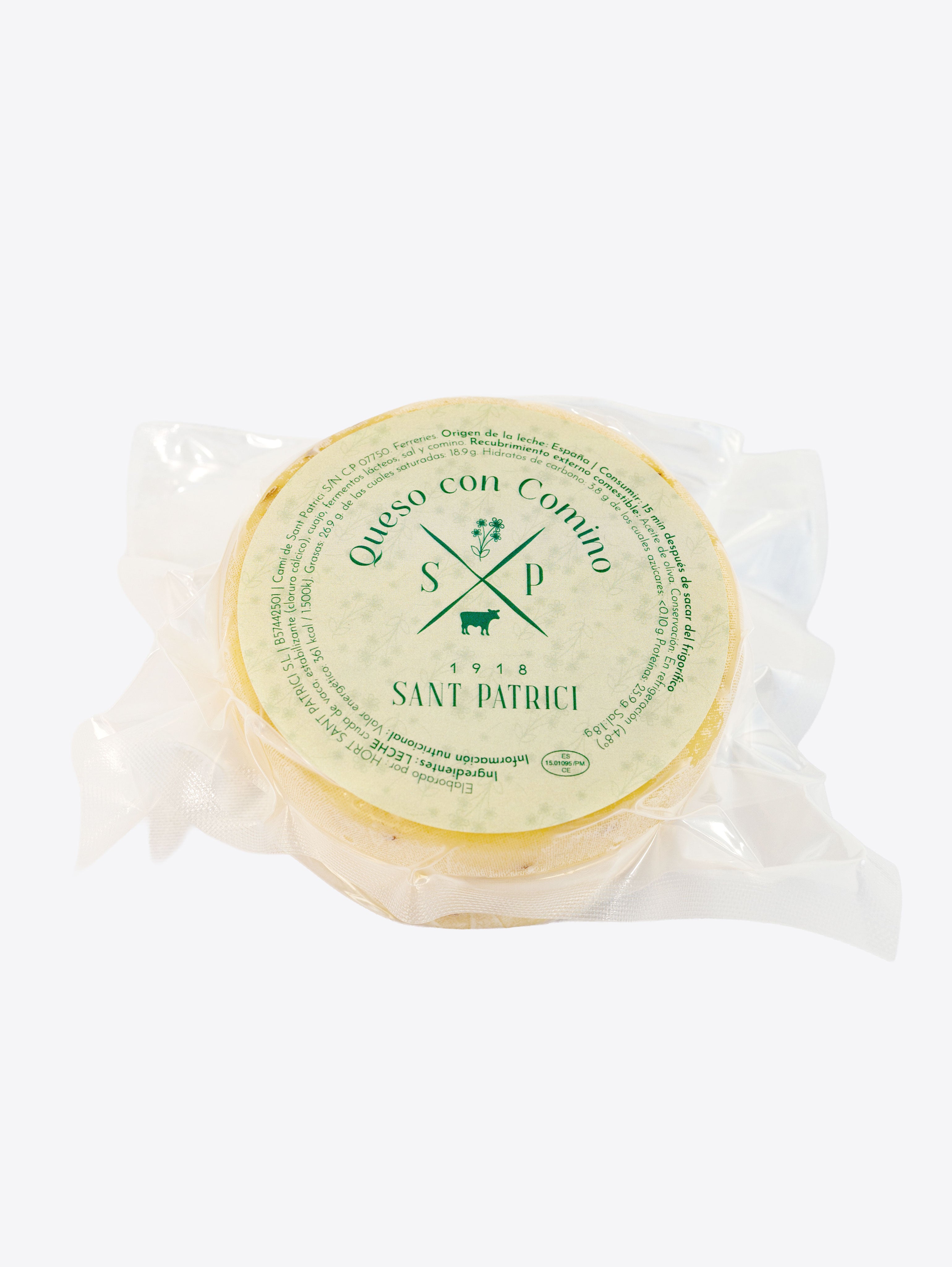 Queso con comino Sant Patrici envasado